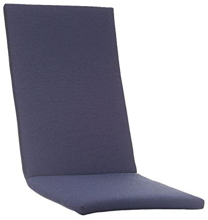 KETTtex EXKLUSIV Auflage Hochlehner Blau/Anthrazit I Gartenstuhl Polster 123x50x4cm I KTH2 Sitzauflage weich & robust I atmungsaktive Stuhlauflage I UV-beständiges Sitzkissen I Dessin 2331