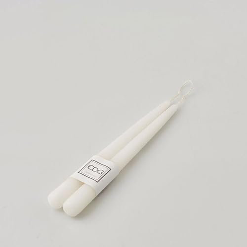 EDG Enzo De Gasperi Candela Stelo Liscio Set 2 Pezzi 25cm Bianco