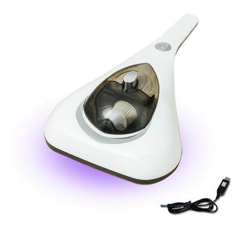 Delyx Machine de nettoyage sans fil anti-acariens, anti-acariens, anti-acariens à chargement USB, forte aspiration de 10 kPa, contrôleur d'acariens à haute fréquence, tue les allergènes/acariens