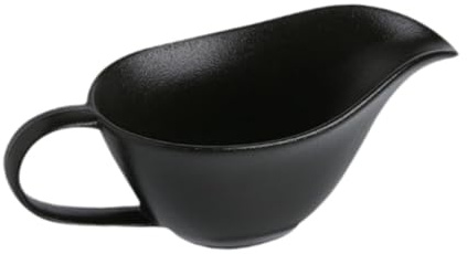 Guangcailun Keramiska såsskålar elegant porslin för fester och familjesammankomster såskanna fint porslin med slät kant såsskål dippskålar, svart, 20x9x8 cm