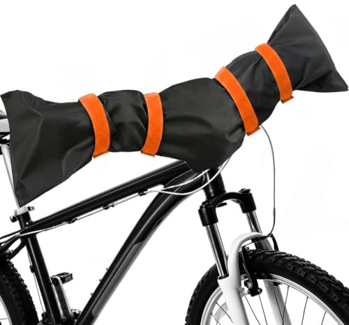 Housse de Guidon, Housse Guidon Étanche Polyester Protection pour Vélos de Sport, Protection de Transport pour Porte Bagages Arrière (orange)