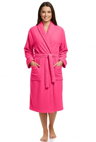 Stars and Stripes Fuschia Hot Pink Bathrobes soft cotton Terry robes gowns bath robe