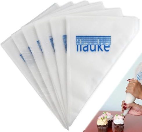 Ilauke Addensato 100pcs monouso pasticceria borse decorazioni torte/cupcake tubazioni glassa White