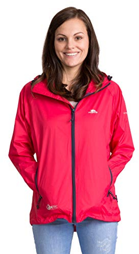 Trespass Womens Waterproof Jacket Packaway Raincoat Zip Pockets Adjustable Hood Qikpac