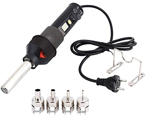 Pistola Ad Aria Calda a Temperatura Regolabile, Ventilatore Ad Aria Calda a Temperatura Controllata, Pistola Ad Aria Calda Professionale da 2200 W, Dispositivo di Saldatura con Indicatore LED
