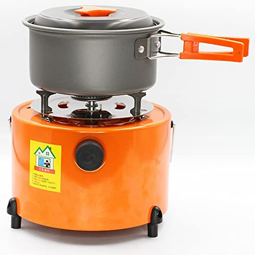 YKYR 2 En 1 Calentador De Gas Portátil Y Estufa De Estufas De Gas, Calefactor De Gas De Cerámica, Quemador Camping O Barcos (Color : Blue, Size : Heating Stove+Pot Set)