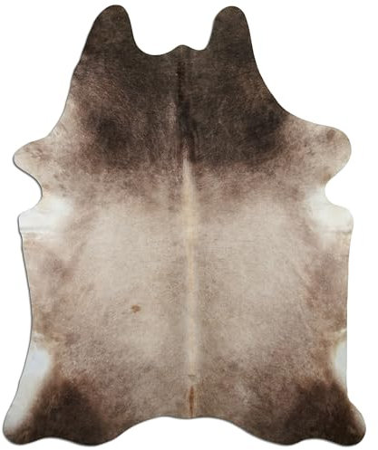 Livorio Premium Kuhfell Teppich - Dark Champagne - einmaliges Naturprodukt aus Südamerika | Rinderfell | Echtfell