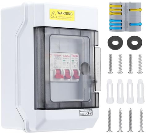 Boîte à fusibles en saillie, petit tableau de distribution en saillie avec interrupteur à fusibles, CA 32 A, étanche IP65, convient pour la maison et le bureau
