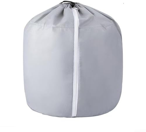 Besshepplo Grey Aluminium Plant Frost Protection Cover with Thermal Lining, Zipper and Drawstring Design for Small Potted Plants, Bushes, Shrubs, Tomatoes and Blueberries,(65 * 70cm)