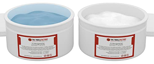 TFC Troll Factory Silikon Kautschuk Typ 8 I Knetsilikon, mittelhart I 500 g (2 x 250 g)