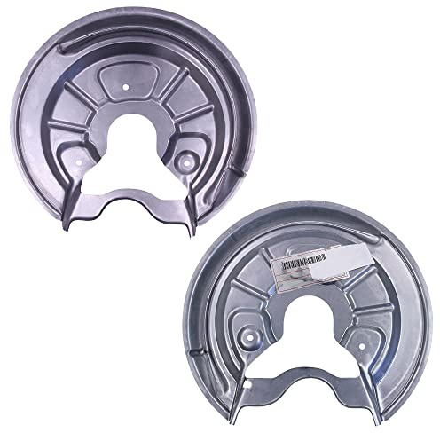 BESTPRICE 2x Placa de anclaje trasero protector contra salpicaduras Cubierta del disco de freno Compatible con AUDI A3,SEAT ALTEA,LEON,TOLEDO,SKODA OCTAVIA 2,SUPERB 2,VW PLUS V,GOLF 5,6,JETTA,TOURAN