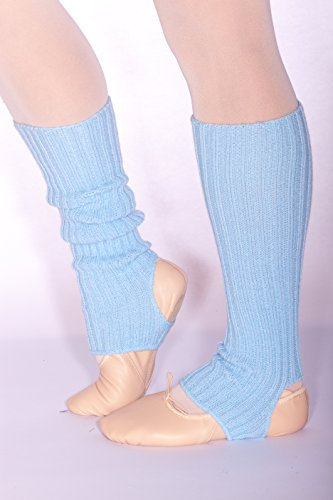 Bailando Kinder Stulpen für Ballett und Tanz (35cm lang) mit Fersenloch - Hellblau - One Size