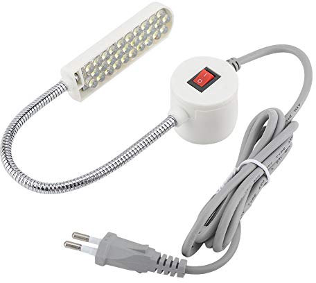 30 LEDs Nähmaschine Licht Schwanenhals Licht Lampe mit Magnetfuß für Nähmaschine Bohrmaschinen Schreibtische Notenständer Handwerk Werkbänke Drehmaschinen Lampen (EU Stecker)
