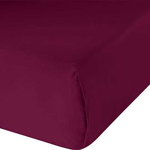 Erwin Müller Bettlaken Würzburg Renforcé weinrot Größe 180x280 cm