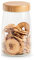 Zeller 19562 Vorratsglas mit Bambusdeckel, 1600ml Fassungsvolumen, 12.5cm x 12.5cm x 20.5cm, 6 Stück