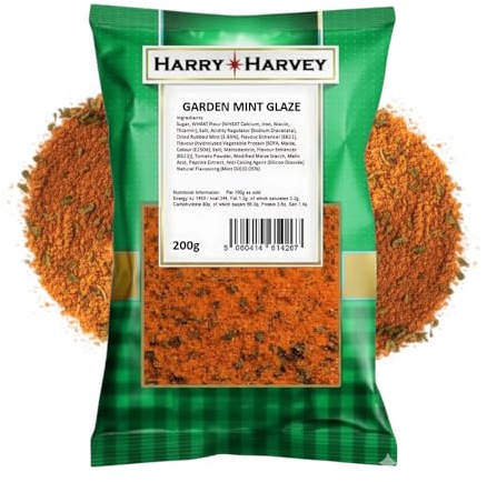 Harry Harvey Garden Mint Meat Glaze Marinade & Rub 200g | BBQ Seasoning Spice Mix for Chicken, Lamb, Beef, Pork & Fish | Premium Chicken Seasoning, BBQ Rub & Meat Rubs and Seasoning for Cooking