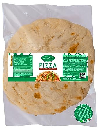 Valle del Crati 18 Bases Pizza Précuite | Pizza prête en 5 minutes, levée longue, pizza italienne | 18 bases pour pizza d'environ 180gr