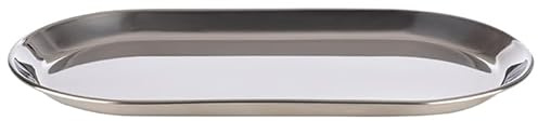 APS 30149 - Bandeja para Servir (30 x 15,5 cm, Acero Inoxidable, Acabado Brillante, Borde Enrollado)