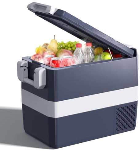 HCALORY 12 Volt Car Refrigerator 42QT(40L) Car Fridge Electric Cooler 12V/24V DC 110~240 Volt AC 12V Fridge Freezer 4℉~68℉ Portable Refrigerator for Camping,Truck,RV,Travel SUV Van Boat