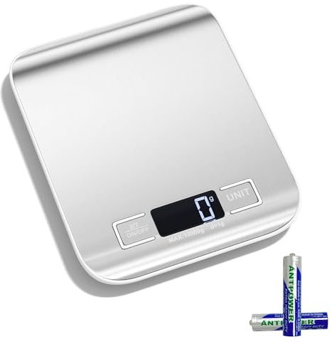 Gvolatee 10kg/1g Balance de cuisine precision Électronique, inoxydable pese aliment cuisine avec affichage Lcd et fonction tare, 6 unités, pesée des aliments pour la cuisson, pâtisserie et mélange