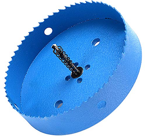 Hålsåg 159 mm, HSS bimetall M42 hålsåg, spiralborr, hål för järn, aluminium, trä, gipsskivor, rör, plast, fiberplatta, blå