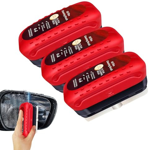 JurciCat 3 Pièces Brosse De Nettoyage De Film D'huile Automobile Multifonctionnelle Film Oléophobe pour Vitres D'automobiles Nettoyeur Vitres Voiture Décolleur Brosse De Nettoyage De Film D Huile