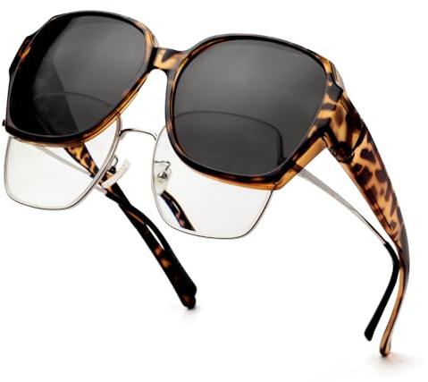 Face Shadow Superpuestas Gafas de Sol Grandes Polarizadas Hombre y Mujer Montura Ultraligera Ideal para Running, Conducción y Deportes