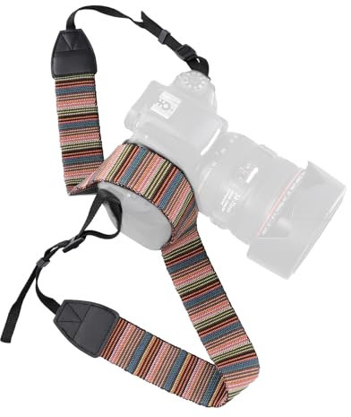 Correa Ajustable para Cámara de Fotos, Compatible con DSLR y Cámaras Sin Espejo, Correa de Neopreno Suave para el Cuello y Hombro, para Canon, Nikon, Sony, Fujifilm, Olympus - Multifuncional y Cómoda