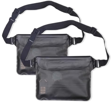 OUDQFCJ 2 Pcs wasserdichte Tasche mit Verstellbarem Gurt Wasserdichter Beutel Unterwasser Handyhülle wasserdichte Bauchtasche für Wassersport Strand Schwimmen Bootsfahrten usw