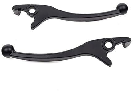 Maneta Embrague Freno Moto Piezas Repuesto Universales Aluminio para Freno Disco Hidráulico Palanca Freno para Motocicleta Duradera Delantera Izquierda/Derecha para Exteriores(Black Pair)