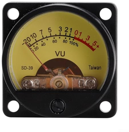 Besshepplo Kit de panel de radio analógico VU Medidor de audio inalámbrico Retros Analógico VU Medidor de sonido Indicador de nivel para equipo de audio Sistema de altavoces 35MM