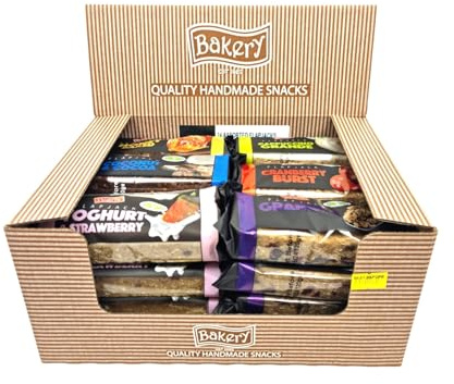 PEARLS ASSORTED FLAPJACKS MIX B (Pack of 24) - Cappuccino, Honey Bake, Cranberry Burst, Yoghurt & Strawberry, Coconut Cocoa | Snack Bars Variety Pack, Oat Bars | Cereal Bars Multipack Bulk Fibre Bars