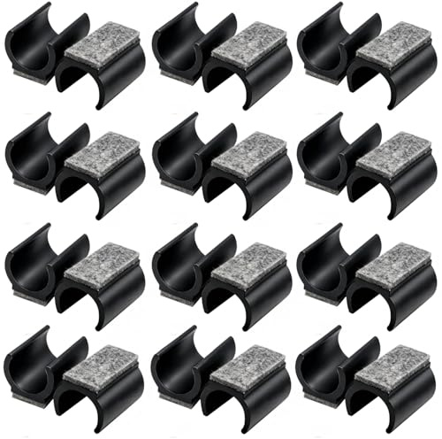 24 Piezas Almohadillas para Silla con Fieltro en Forma de U, 25mm Tapas para Patas de Silla Antideslizantes, Protectores Patas Sillas, Protectores de Suelo para Muebles, para Sillas, Sgabelli y Mesas