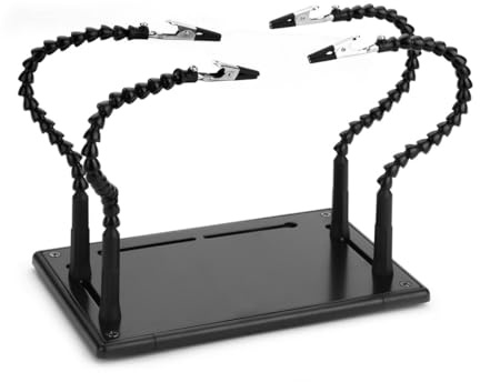 EMPOTEC ZD-11P-2 Supporto Terza Mano con 4 Bracci Flessibili, per Schede Elettroniche, Circuiti e Stazioni di Saldatura