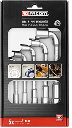 FACOM Coffret de 5 Clés à Pipe Débouchées Profils 12 Pans x 6 Pans Haute Performance 76.J5PB
