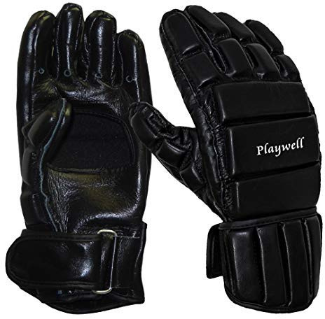 Playwell Vollkontakt-Handschuhe für Escrima/Kali, Leder Small