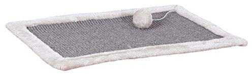 Trixie Kratzmatte mit Plüschrand, 55 x 35 cm, hellgrau