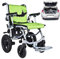 Silla De Ruedas Eléctrica Plegable,Silla Ruedas Eléctrica Portátil Ligera Deluxe Potente Motor Dual Silla De Ruedas Compacta,2 Baterías De Litio Extraíbles,con 360° Joystick,Respaldo Ajustables