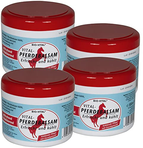 Bio-Vital Pferdebalsam kühlendes Gel 500ml mit Eucalyptusöl (4 Dosen)