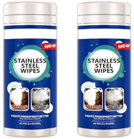 Salviette versatili per la pulizia in acciaio inox, perfette per elettrodomestici da cucina, confezione da 40 pezzi/80 pezzi per varie superfici per pulire la griglia