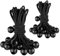 Gentpovth 50 pezzi Corde Elastiche con Sfere,corde elastiche a sfera da 15 cm e 20cm Corde di fissaggio universali,per Teloni,Tende,Baldacchino,Striscioni,Bandiere,Campeggio(Nero)
