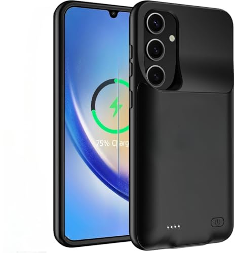 Battery Case for Samsung Galaxy A34 (7000mAh) Rechargeable Charging Case, Portable Battery Case for Samsung Galaxy A34 Extension Battery Charger Power Pack