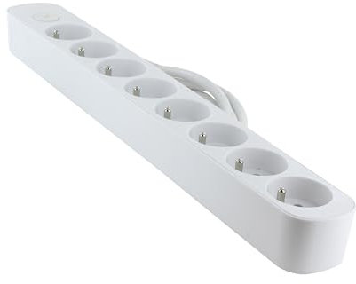 Bloc multiprise 8x16 A + Interrupteur - 1,5m - Chacon