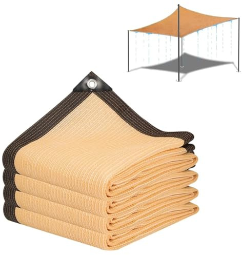 Rete parasole per esterni, protezione solare da giardino, protezione solare, per serre e piante, protezione dai raggi UV, per campeggio, posto auto coperto e terrazza (6 m x 7 m)