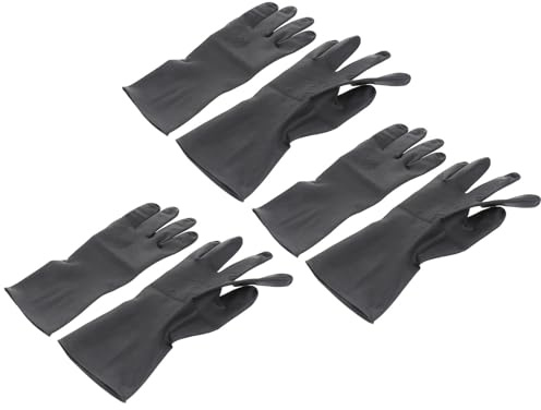 Hemobllo 3 Pairs Waterproof Hair Salon Gloves, Anti-Slip Hair Dye and Shampoo Hand Protectors Size S, Suitable for Cleaning and Outdoor Gardening