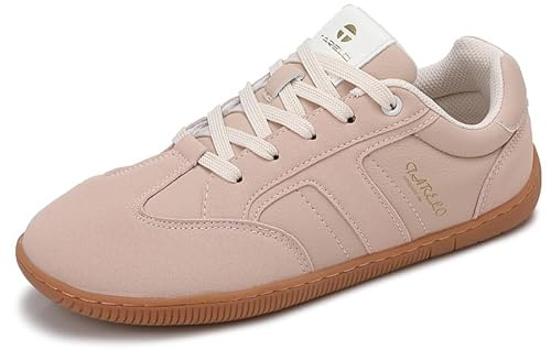 TARELO Barefoot Shoes Donna Scarpe Versione Ampia Ginnastica Camminata Sneakers Minimaliste Zero Drop Antiscivolo Leggere Comode Taglia 36-41(A Rosa, 39)