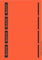 Leitz PC-beschriftbare Rückenschilder selbstklebend für Standard- und Hartpappe-Ordner, 100 Stück, Kurzes und breites Format, 62 x 192 mm, Papier, rot, 16852025