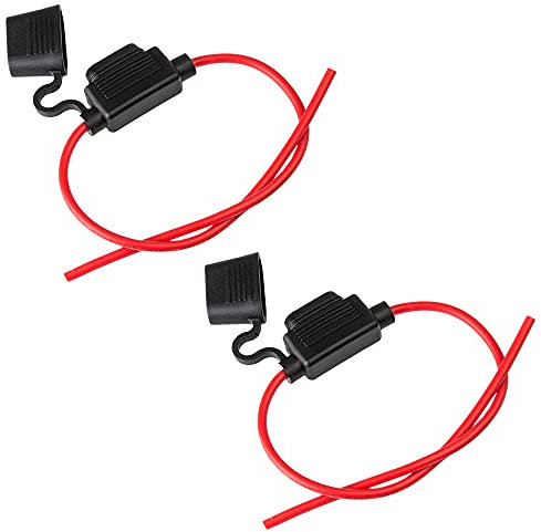 ECENCE 2 pcs Porte-Fusibles véhicule automobile porte fusibles Voiture Bateau Bateau LORRY Moto Caravane porte fusible plat 14AWG