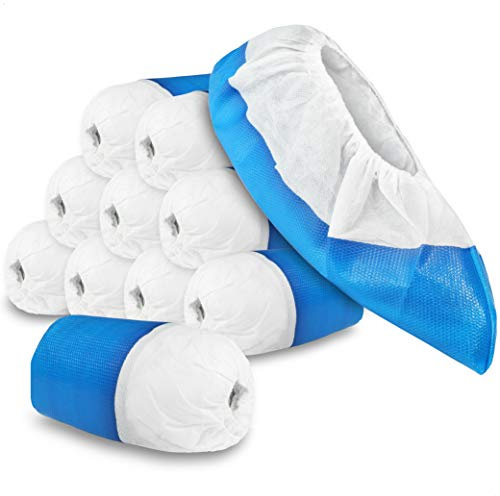 com-four® 100x Couvre - chaussures réutilisables de qualité supérieure - Antidérapants, réutilisables et imperméables - Taille unique
