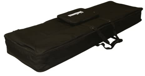 Challenger 88 Key Keyboard Bag (146 x 45 x 16cm) | Padded Piano Keyboard Cover With Accessory Pocket for Cables & Straps | Rugged Black Nylon Piano Keyboard Accessories Bag | Lightweight and Durable